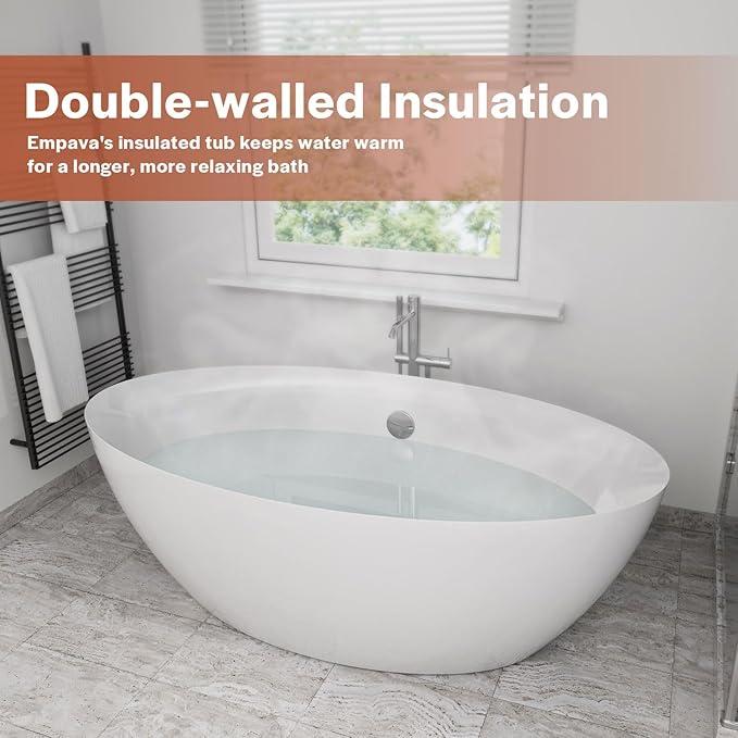Empava EMPV-FT1503 71" Acrylic Freestanding Bathtub - Image 3