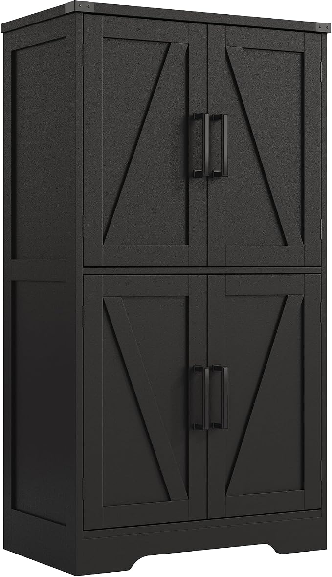 Treocho Bathroom Floor Cabinet, Farmhouse Bathroom Storage Cabinet - Image 3