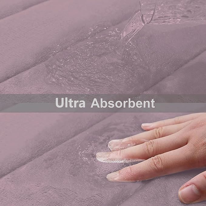 Buganda Memory Foam Bath Mat, Ultra Soft and Non-Slip Bathroom Rugs, Water - Image 4