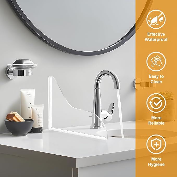 UIOCSSC Shower Splash Guard, 2 Pack Bathtub Shower Water Splash Guards Silicone - Image 2