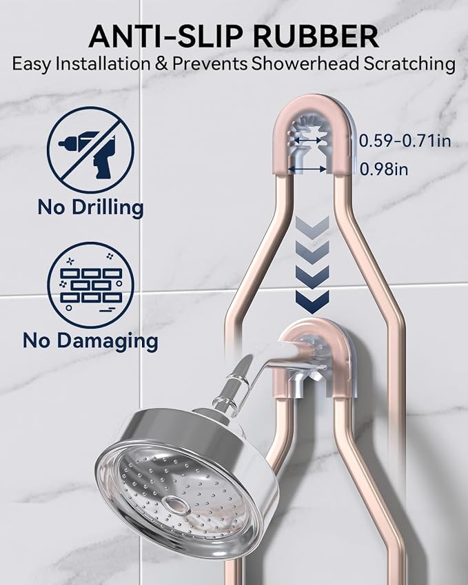 YASONIC Shower Caddy Hanging, Never Rust Shower Organizer Hanging, Aluminum - Image 6