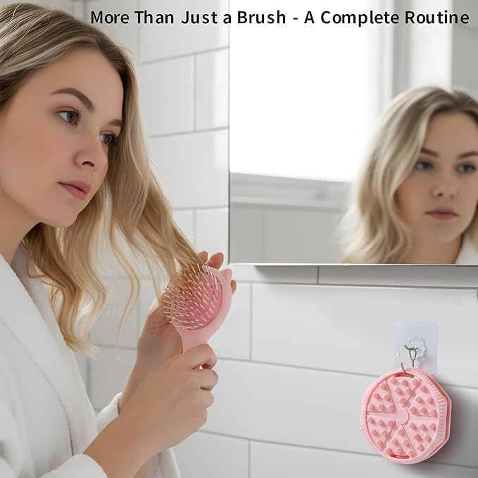 Silicone Body Scrubber and Shampoo Brush, Double-Sided Exfoliating Body Brush - Image 8
