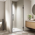 33.6-33.8" x 72" Frameless Hinged Shower Door, Single Swing Shower Panel by Unknown