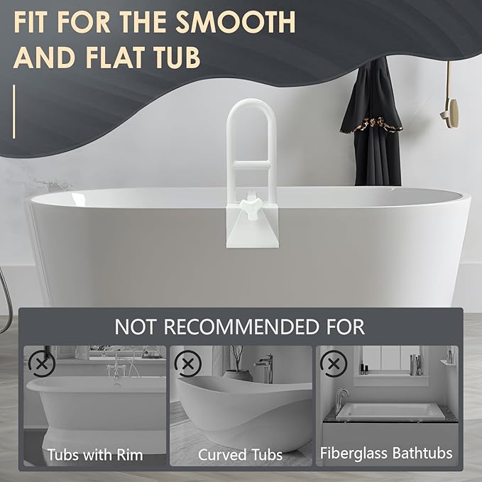 Bathtub Safety Rail, Heavy Duty Bath and Shower Grab Bar - Image 2