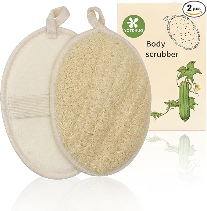 Natural Loofah Exfoliating Body Scrubber, Made from Organic Bath Luffa by YOTDHUO