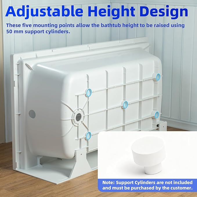 WOODBRIDGE 60” x 32” Alcove Soaking Bathtub in white - Image 11