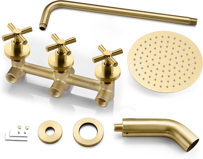 SUMERAIN 3 Handle Tub Shower Faucet Set - Image 6