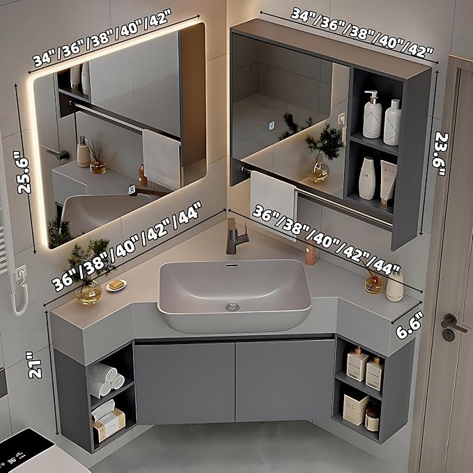 42" Corner Bathroom Vanity - Image 2