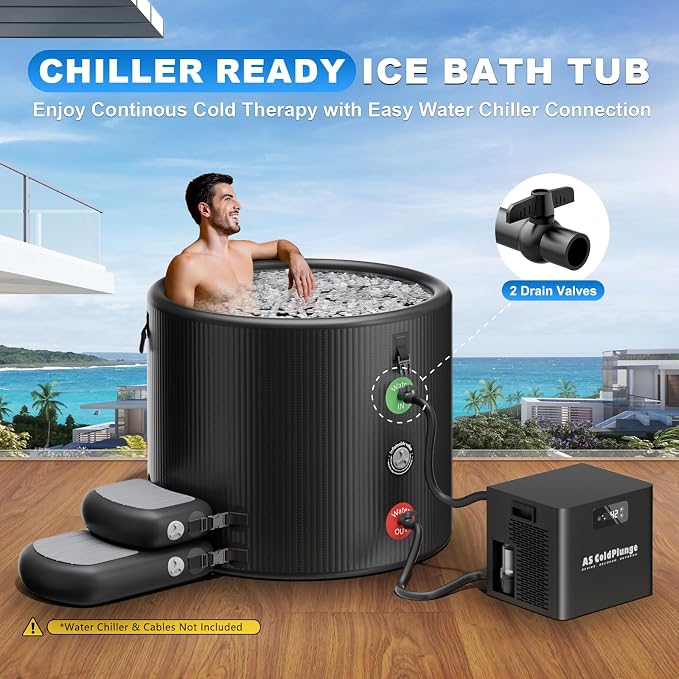 XL Ice Bath Tub for Cold Plunge, 120 Gal Ice Plunge Tub - Image 2