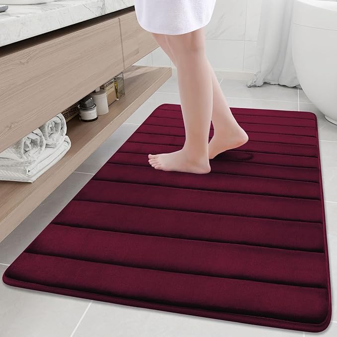 Buganda Memory Foam Bath Mat, Ultra Soft and Non-Slip Bathroom Rugs, Water by Buganda