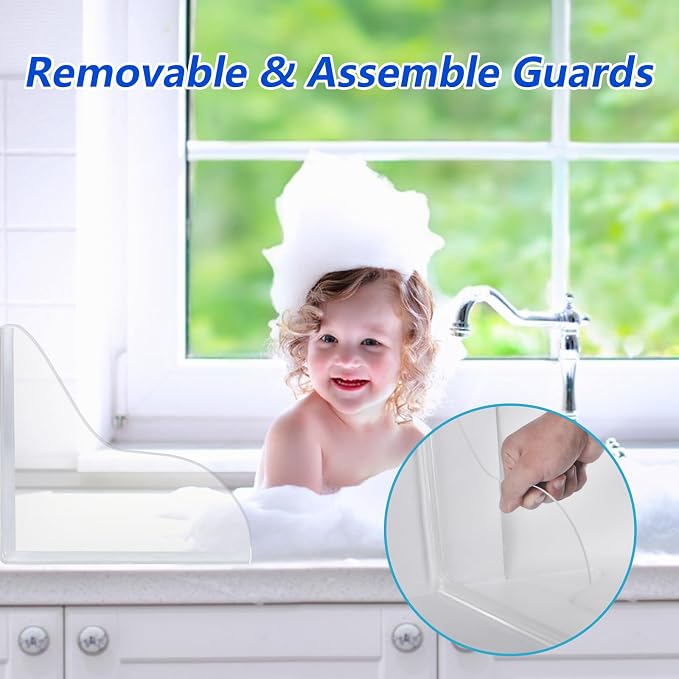 2 Pcs Bathtub Water Guards, Bathroom Shower Splash Guard - Image 6