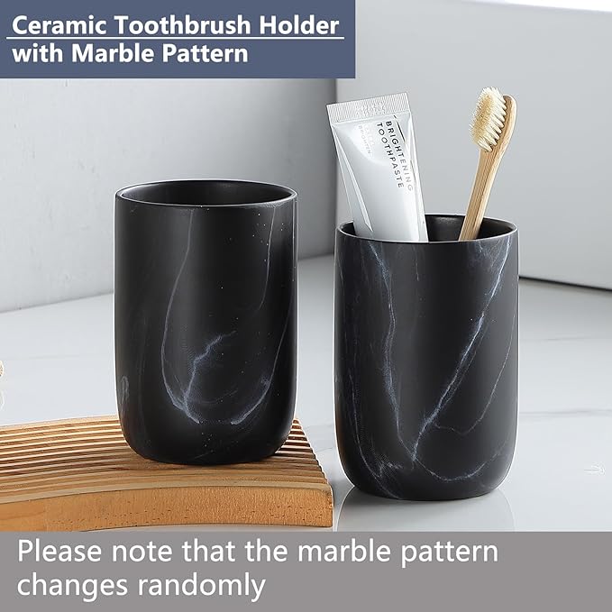 Marble Black Toothbrush Holders - Image 5