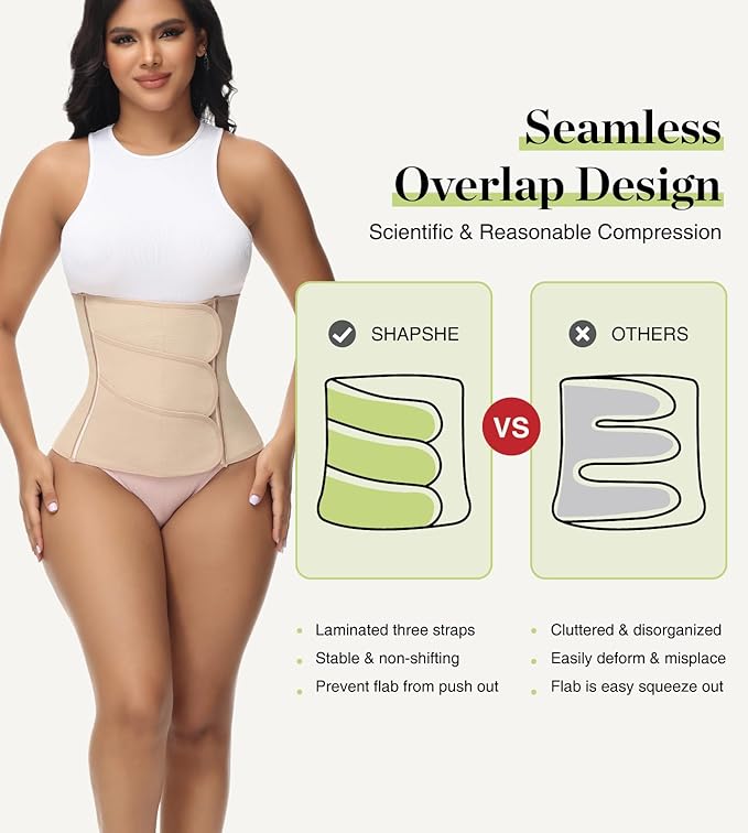 SHAPSHE Waist Trainer for Women Postpartum Recovery Wrap Waist Cincher Corset - Image 2