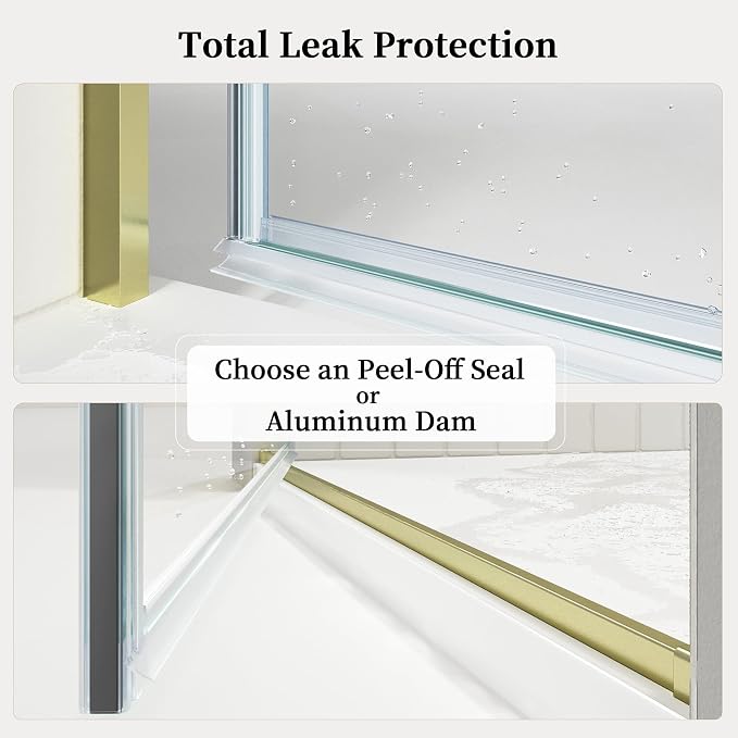 Frameless Hinged Shower Door, Single Swing Shower Panel - Image 6