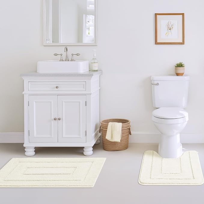 GRANNY SAYS Bathroom Rugs Sets 3 Piece, Soft Absorbent Microfiber Bath Mats - Image 9