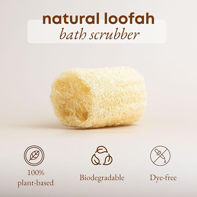 Natural Loofah Exfoliating Body Scrubber, Loofah Shower Sponge, Luffa - Image 2