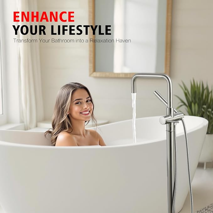 sumerain Modern Floor Mount Bathtub Faucet - Image 3
