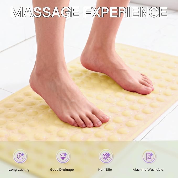 Anti-Slip Bathtub Shower mat, 27.5×14.5（Approximately 70×37cm） inch Soft - Image 4
