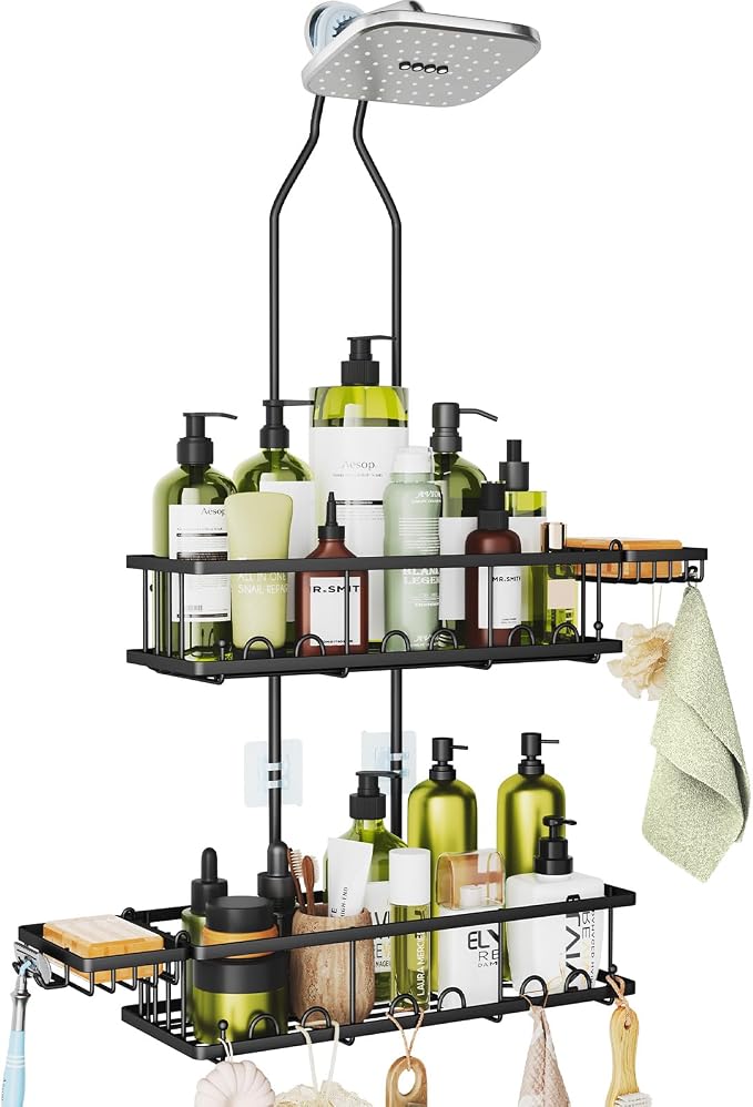 Shower Caddy Hanging: Adjustable Height Organizer by Skyapex