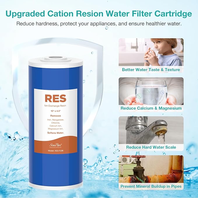 SimPure Whole House Water Filter Cartridges 10" x 4.5" Cation Exchange Resin - Image 6