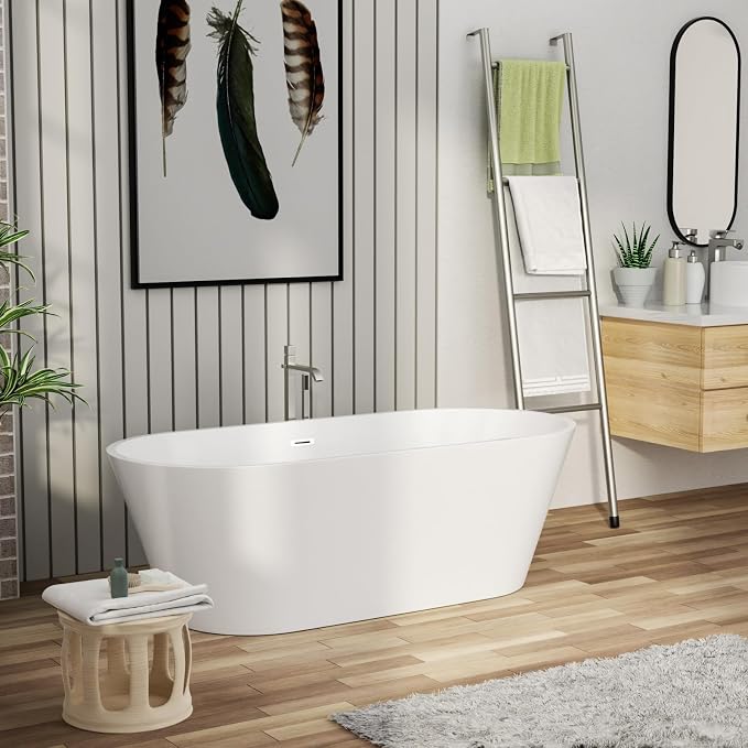 63" Acrylic Freestanding Bathtub - Image 9