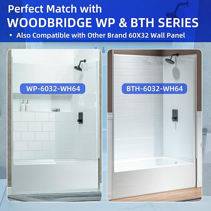 WOODBRIDGE 60” x 32” Alcove Soaking Bathtub in white - Image 4