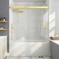 Frameless Bathtub Shower Door, 55-60" W x 60" H Sliding Tub Shower Door by EASYWORC
