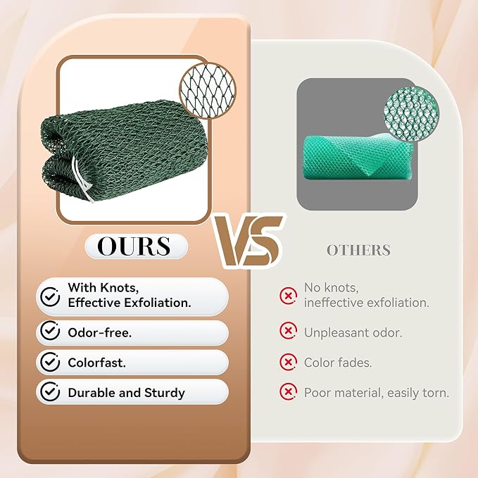 CORATED African Net Sponge Authentic, Shower Loofah Exfoliating Bath Sponge - Image 3