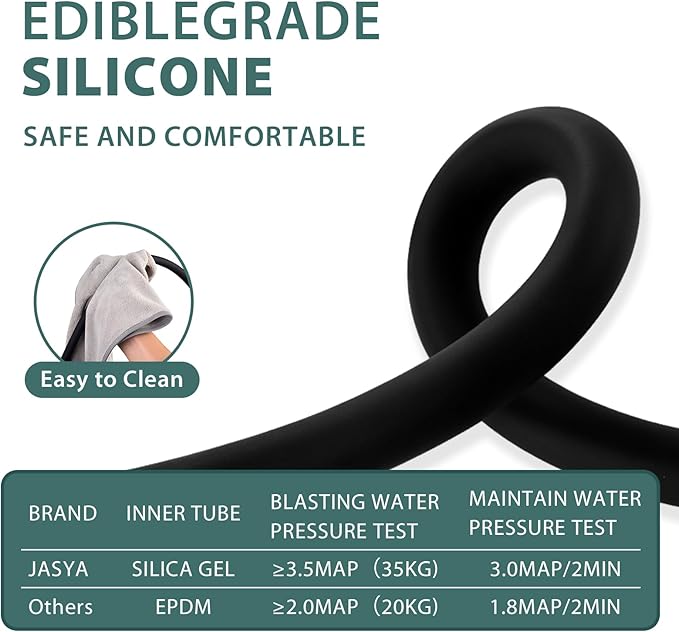 Silicone Shower Hose Extra Long, Explosion Proof Anti Winding Showerhead Hose - Image 4