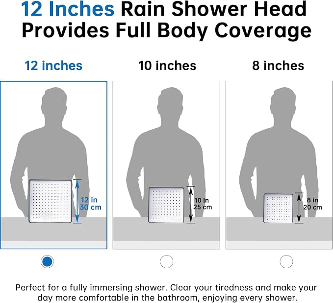 G-Promise All Metal 12 Inches Rain Shower Head - Image 6