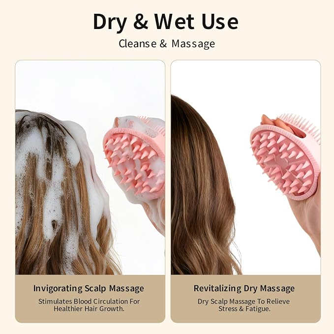 Silicone Body Scrubber and Shampoo Brush, Double-Sided Exfoliating Body Brush - Image 5