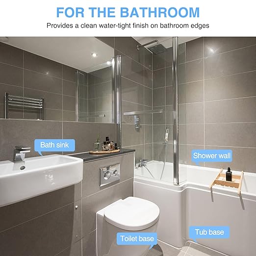Clear Caulk Tape Self Adhesive Waterproof, Transparent Kitchen and Wall Sealing - Image 4