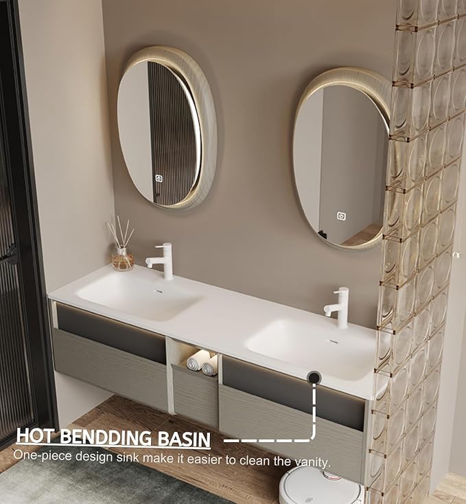 Double Sink Bathroom Vanity, Floating Vanity - Image 4