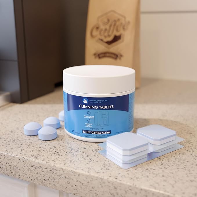 New England Stories Jura Compatible 30 Cleaning + 30 Descaling Tablets Kit - Image 6