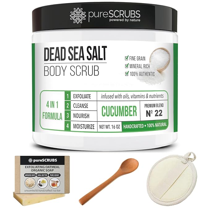 pureSCRUBS Premium Cucumber Body Scrub Set - Image 7