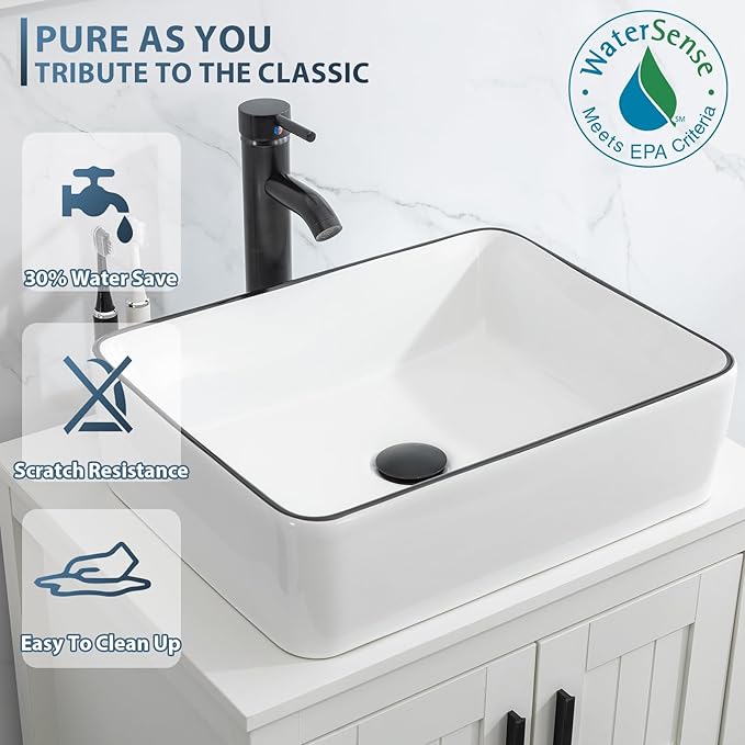 eclife 84" Modern Bathroom Vanity Sink Combo Freestanding Cabinet - Image 5