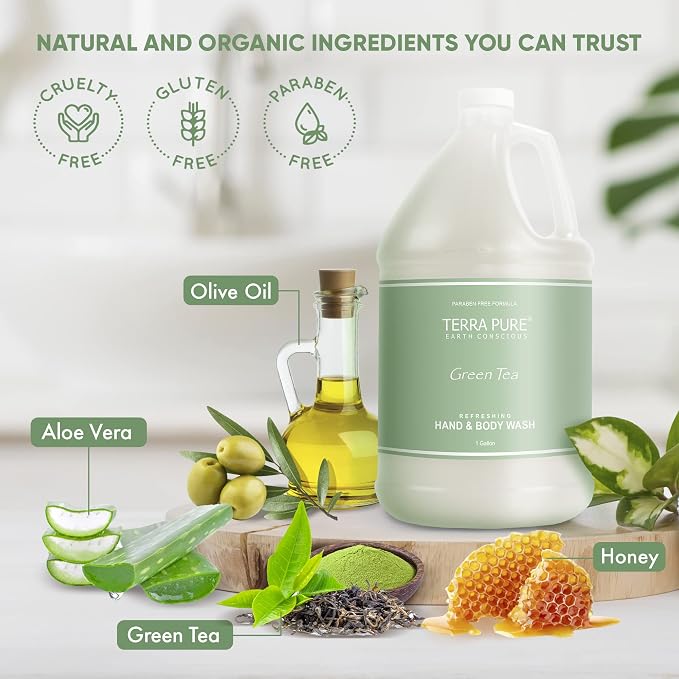 Terra Pure Hotel Hand & Body Wash Soap | Four Gallons | Designed to Refill Soap - Image 4