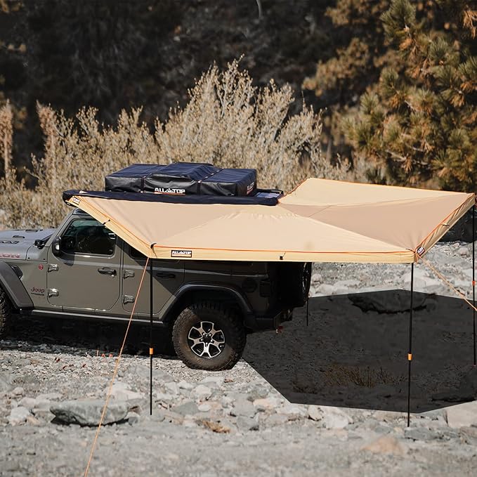 ALL-TOP Vehicle Awning 270 Degree 8.2' Rooftop Pull-Out Retractable 4x4 - Image 6