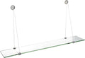Spancraft Glass CR-6x30-Brushed Steel Crane Glass Shelf, Brushed Steel by Spancraft