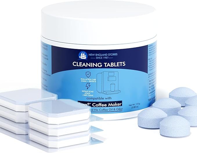 New England Stories Jura Compatible 30 Cleaning + 30 Descaling Tablets Kit by NewEnglandStories