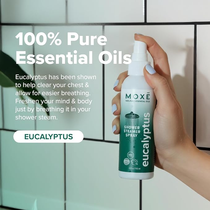 MOXE Eucalyptus Oil Shower Mist, Spa Steam Spray, Certified Natural 100% - Image 5