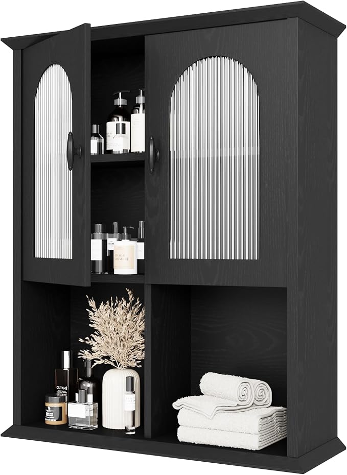 CJL Bathroom Wall Cabinet with Fluted Door, 23.6'' x 29.5'' Medicine Cabinet by Unknown
