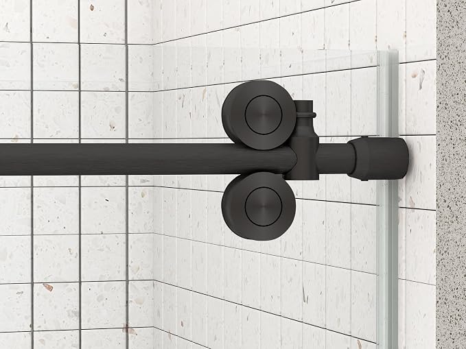 Sunrosa 44"-48" W x 76" H Frameless Shower Door, Sliding Shower Door - Image 4