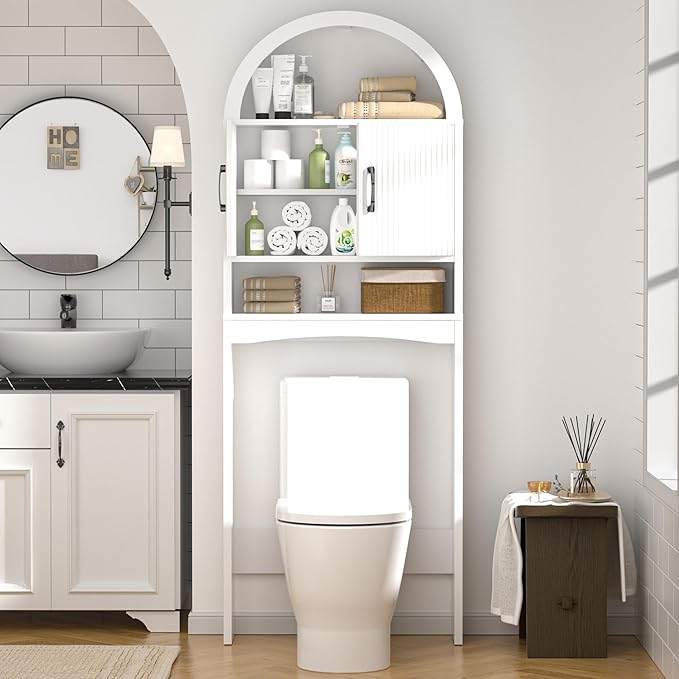Spurgehom Over The Toilet Storage Cabinet, Bathroom Shelf Organizer Freestanding - Image 3