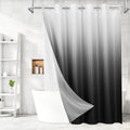MitoVilla Black Ombre Long Shower Curtain Liner Set 72 x 80, No Hooks Needed 80 by MitoVilla