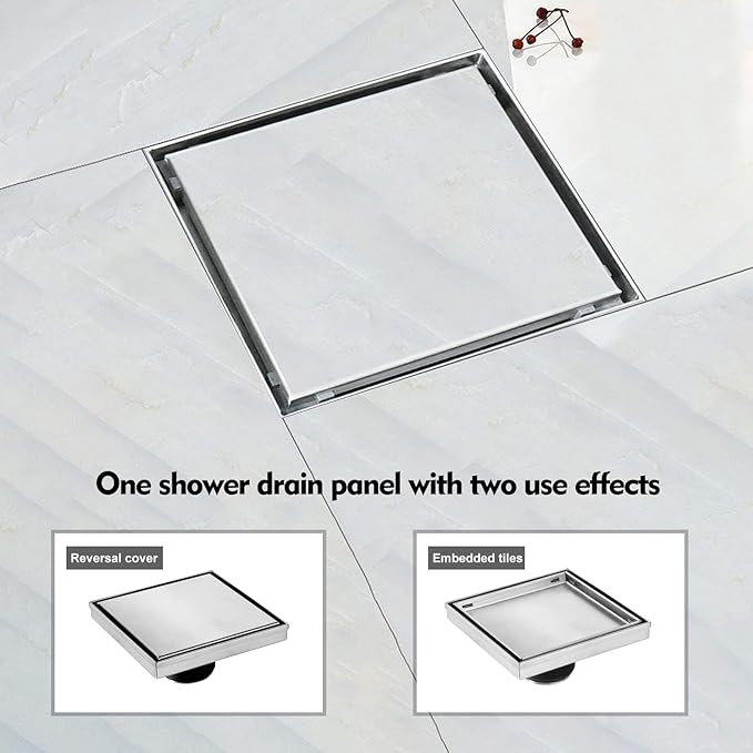 Square Shower Drain, Shower Drain 6 inch - Image 4