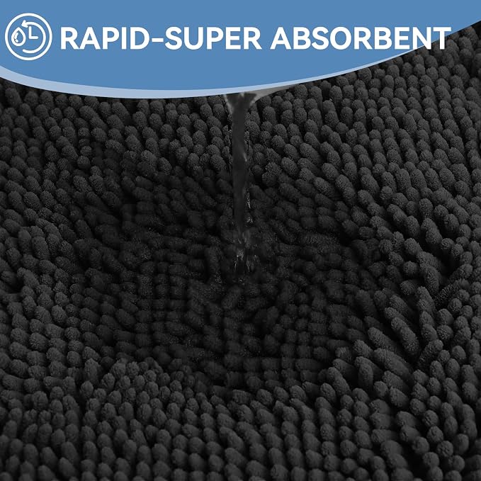 Bcoimo 44"×24" Absorbent Bath Mat, Non-Slip - Image 5
