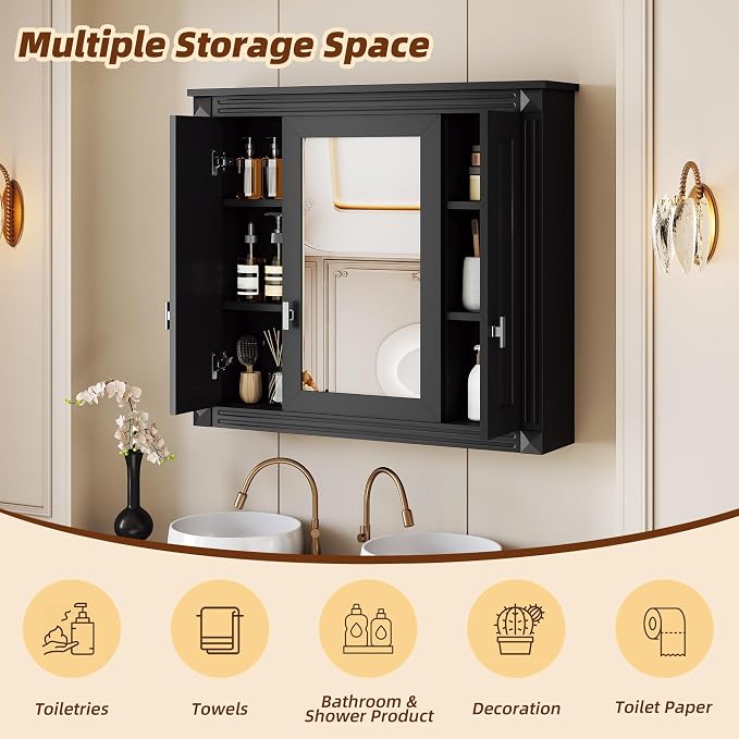 Merax Wall Mounted Bathroom Medicine Cabinet - Image 7