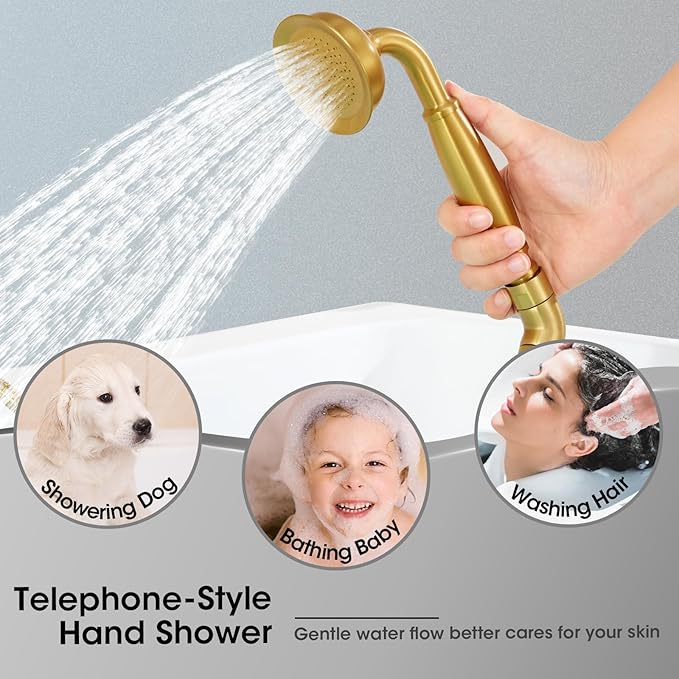 Free Standing Tub Faucet, Jabbol Luxury Freestanding Bathtub Faucet - Image 5