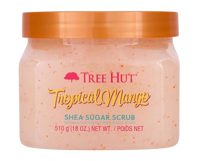 Tree Hut Shea Sugar Scrub Tropical Mango, Ultra Hydrating and Exfoliating Scrub by TreeHut